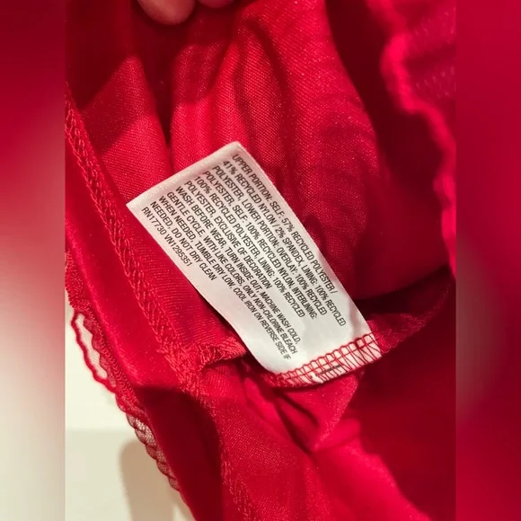 Cat & Jack Girls Tiered Lace Dress Dark Red Size XL(14) NWT - Picture 3 of 5